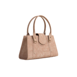 Pink Structured Flap Handbag