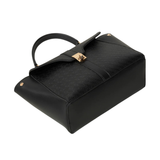 Black Turn Lock Handbag